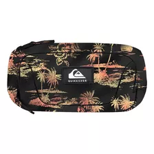 Riñonera Quiksilver Modelo Component Negro Naranja Floreado