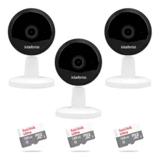 3 Câmeras Wi-fi Imx1 Intelbras Hd 720p + Micro Sd 128gb Ultr