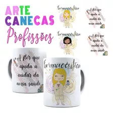 Pack Artes Vetores Caneca Profissões Cute + Bônus Em Dobro