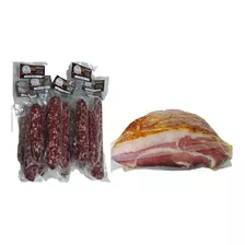 3 Kg. En Total. Pieza Jamón Crudo + 1 Kg. Salame De Oncativo