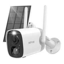 Cámara De Seguridad Netvue Al Aire Libre Con Panel Solar, De