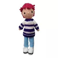 Amigurumi Muñeco De Apego Crochet Niño En Jeans 