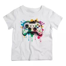 Camiseta Infantil Controle Video Game Splash Xbox Colorido