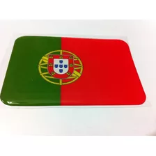 Adesivo Resinado Da Bandeira De Portugal 9x6 Cm