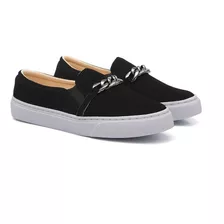 Tênis Slip On Com Corrente