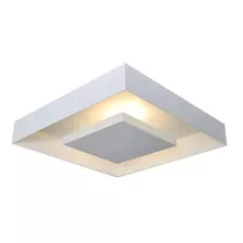 Luminária Plafon Sobrepor Rebatedor Eclipse 45x45 P/ 4 E27 Cor Branco 110v/220v