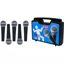 Kit Com 5 Microfones Dinamico Csr Tipo Beta Sm58 Prof Nf-e Cor Padrão