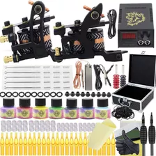 Kit Profesional Tatuaje Tattoo Tatuar 2 Maquinas Bifuncional