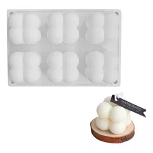 Molde De Silicone Cubo 3d Velas Bolhas Sabonete Chocolate