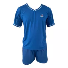 Pijama Masculino Adulto Blusa Manga Curta E Shorts