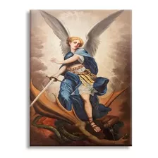 Quadro Decorativo Grande Santo Religião São Miguel Arcanjo