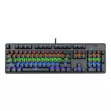 Teclado Gamer Trust Gxt865 Asta Switches Red Led Rgb Color Negro