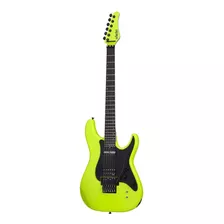 Guitarra Eléctrica Schecter Sun Valley Super Shredder Fr S De Caoba Birch Green Con Diapasón De Ébano