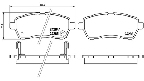 Balatas Delanteras Daihatsu Materia Eco 4wd 1.5 06-06 Brembo Foto 2