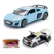 Audi R8 V10 Miniatura Metal Autos Con Luces Y Sonido 1/32