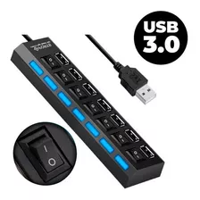 Régua Hub Usb 3.0 Diversas Entradas 7 Portas Usb Mouse Hd 