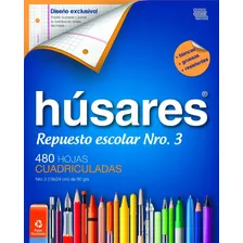 Repuesto Husares Escolar Nº3 Cuadriculado 480 Hojas