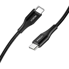 Cable Cargador Rapido Y Datos Usb C A Usb C Rock