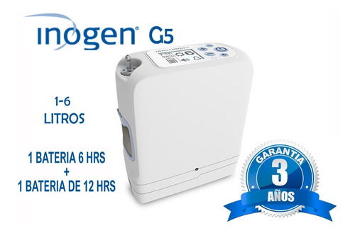 Concentrador De Oxigeno Portátil Inogen One G5 Bat Ch Y Gd