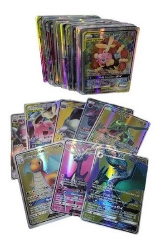 Lote Pokémon 30 Cartinhas Gx/ex/vmax Colecionável Brilhantes