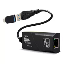 Adaptador De Rede Usb X Rj45 Ethernet Gigabit Para Notebook