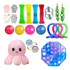 Kit De Brinquedos Reversível Octopus Pop It Fidget 21 Unidad