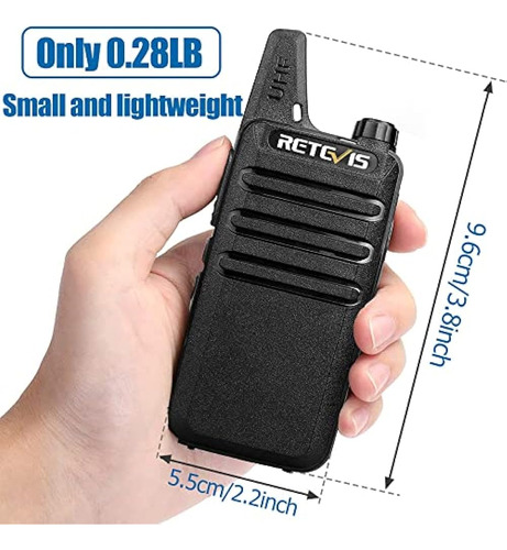 Retevis Rt22 Walkie Talkies, Mini Radio De 2 Vas Recargable Foto 2