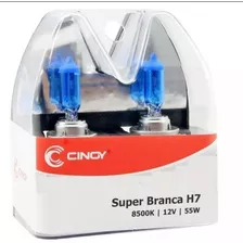 Par Lampada Super Branca Cinoy 8500k H7 55/60w 12v