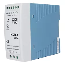 Fonte Chaveada 40w 1,7a. 100-240vca S= 24vcc Kdr-1 Digimec