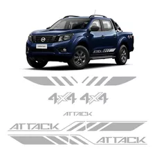 Kit Adesivos Nissan Frontier Attack 4x4 2021/ Prata