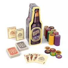 Regalo Lata Cervez Jgo Cartas/ 200 Fichas Beers & Bluffs 