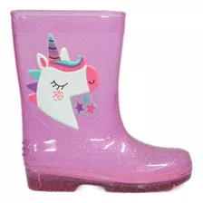 Bota Galocha Menina Infantil Luelua Unicornio 40130 Pink