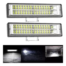 Par Faros Auxiliar Dually 56 Led Focos Luz Blanca Lupa 168w