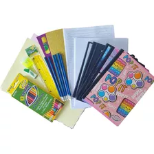 Libretas Escolares Cosidas Media Docena + Útiles Escolares 