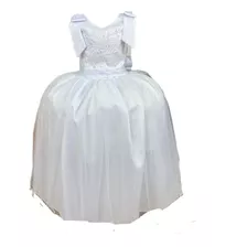 Vestido Infantil Branco Peito Rendado-daminhas-floristas