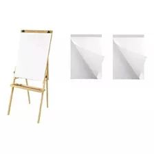 Cavalete Compacto Branco 2510 + 2 Bloco Flip Chart 50 Folhas