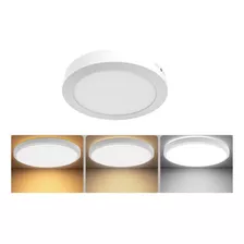 Lampara Led 12w Sobreponer 3 Tonos Luz Blanca Calida Neutra Color Blanco