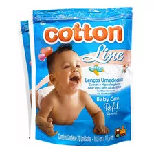 Refil Toalha Lenço Umedecido Cotton Line 1 Uni