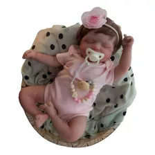 Bebê Reborn Any Perfeita Realista Cabelo Implantado Pesada 