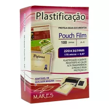 Plástico Para Plastificação Mares A4 220x307 0,07mm 100un