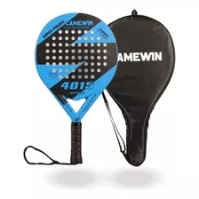 Pala Padel Fibra Carbono Eva 38mm - Azul + Funda Regalo