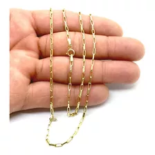 Colar Gargantilha Vene Alongada 40cm Ouro 18k 750