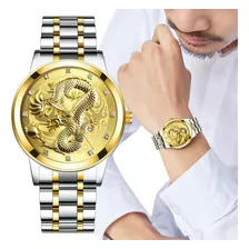 Reloj Para Hombre Dragon Skmei Plateado/dorado