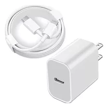 Cargador Para iPhone Carga Rápida Usb-c A Lightning Color Blanco