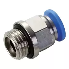 Conector Engate Rápido Tubo Pu 8mm X Rosca 3/8 Bsp -4 Peças