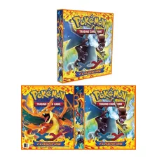 Album Pasta Fichário Pokémon Flash Fire + 10 Folhas 