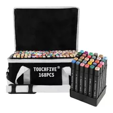 Marcadores Touchfive A Base De Alcohol, 168 Colores