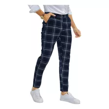 Pantalones Somnium De Cuadros Con Bolsillo Oblicuo