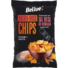 Batata Doce Chips Belive Com Sal Rosa Himalaia Br Spices 50g