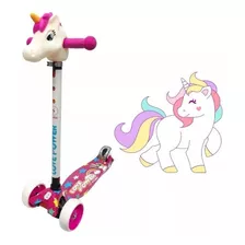 Monopatin Scooter Unicornio Luces 3 Ruedas Stark H/ 60 Kilos